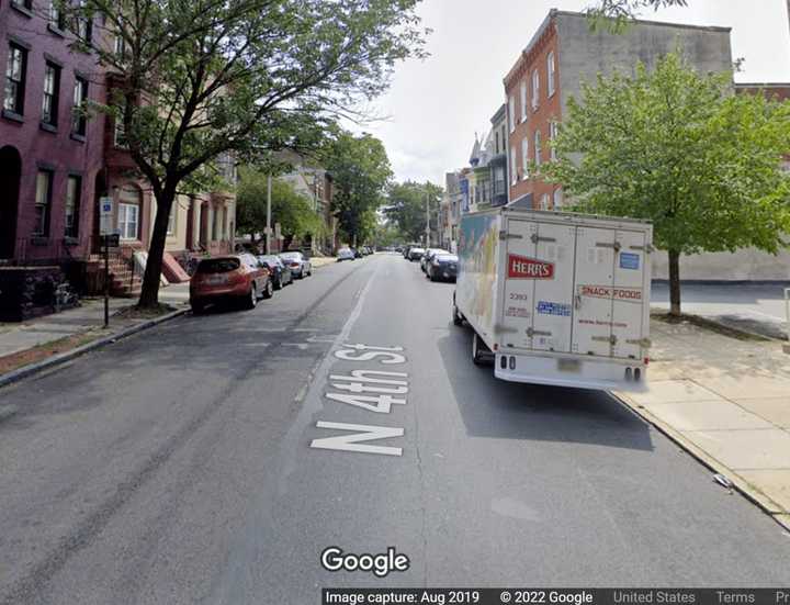 100 block of N Fourth Street near Walnut Street in Reading