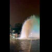 WATCH: Broken Main Causes Huge Geyser In Downtown Tenafly