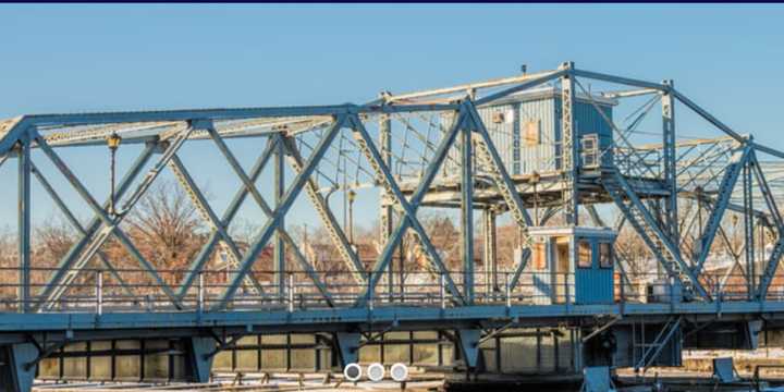 The Kingsland Avenue Bridge over the Passaic River connects Nutley and Lyndhurst.