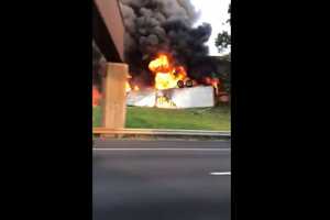 Driver In Fiery Carteret Turnpike Crash Dies