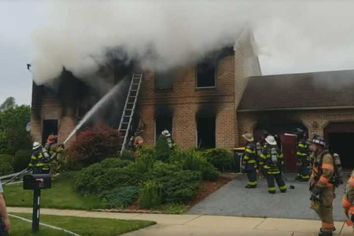 Crews Battle House Fire In Whitehall Township