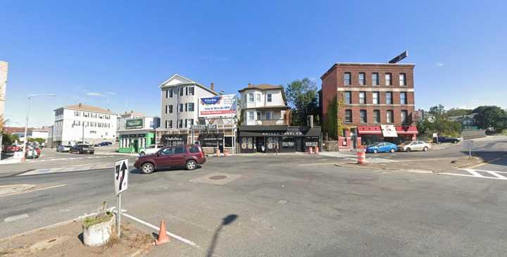 This week Canal District construction will impact about a dozen roadways, altering drive times and traffic patterns while contractors install curbs, a fire hydrant, and electrical work. (Pictured here is Kelley Square, pre-construction.)