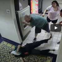 <p>This surveillance video still shows the attack on 59-year-old Crystal Caldwell of Groton.</p>