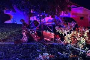 Two, One-Car Crashes In One Day On Same Street; Carjacking Involved