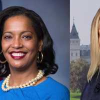 <p>Congresswoman Jahana Hayes (left) and Rep. Liz Linehan (right)</p>