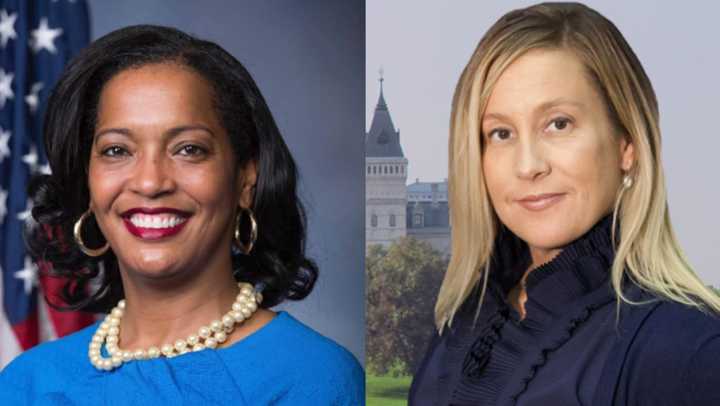 Congresswoman Jahana Hayes (left) and Rep. Liz Linehan (right)