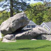 <p>Holliston&#x27;s Balancing Rock as it was.</p>