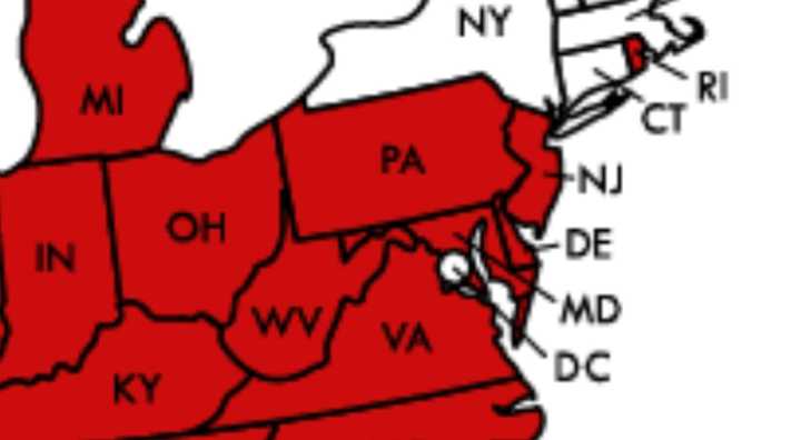 Oct. 3 Massachusetts low/high risk travel map