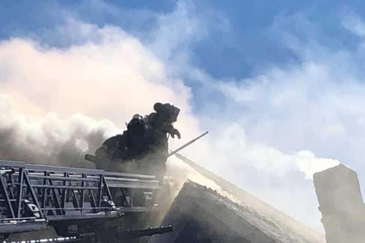 Firefighters Battle House Fire On Princeton Street
