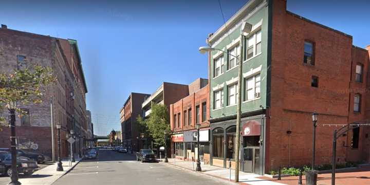 A second Black Lives Matter mural is going up in Springfield on the side of 232 Worthington St. (the building with the green facade on the right).