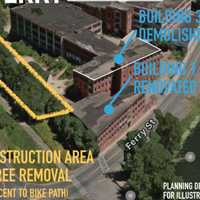 <p>A graphic of Easthampton Ferry Street improvement plans.</p>