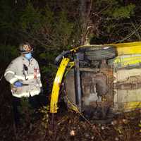 <p>Emergency personnel responded to a rollover accident on I-190 Thursday, Oct. 22, morning.</p>