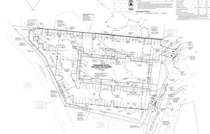 Site plan for the corner of Elm and Riverdale Road in West Springfield