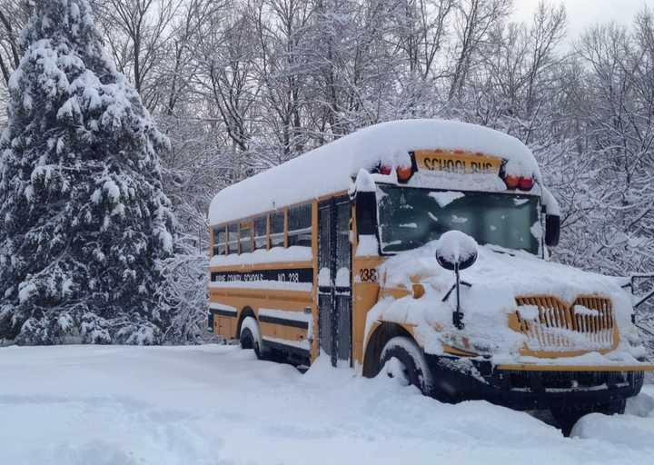 Bus in the snow