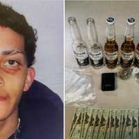 <p>Leonardo Hernandez, items allegedly confiscated</p>