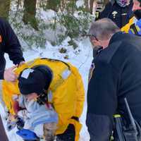 <p>Emergency responders rescued a dog named &quot;Popeye&quot; from a freezing river on Tuesday, Dec. 22.</p>