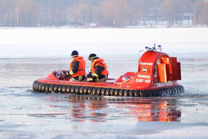 Hovercraft Used To Rescue Man Stranded On Ice Island In Hilltowns