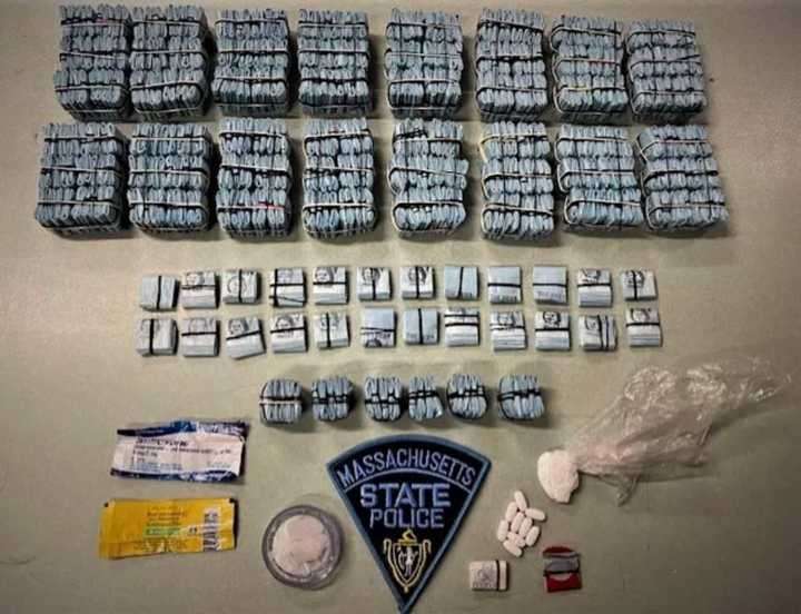 Drugs allegedly seized during a traffic stop on I-91 Jan. 25