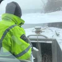 <p>Conditions on the Connecticut River as police search for a missing boy</p>