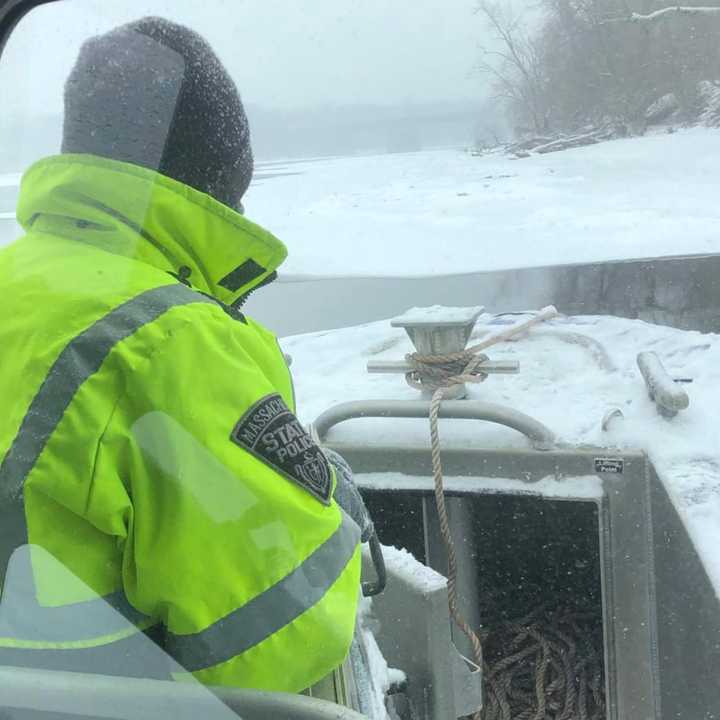 Conditions on the Connecticut River as police search for a missing boy