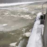 <p>Conditions on the Connecticut River as police search for a missing boy</p>