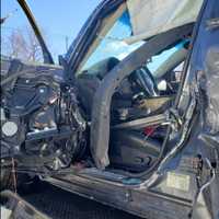 <p>Wreckage from the Feb. 25 crash in Holden</p>