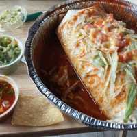 <p>Chicken burrito from Moctezuma&#x27;s in Springfield</p>