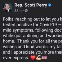 <p>Facebook post by Rep. Scott Perry.</p>