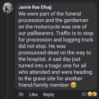 <p>Social media post about the crash</p>