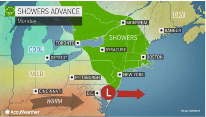 The first storm system of the week arrived overnight in Monday morning, March 2.