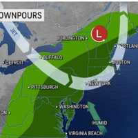 <p>There will be showers and rain at times on Saturday, May 28, with thunderstorms possible in the afternoon into the early evening.</p>