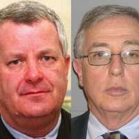 <p>Michael Conahan (left) and Mark Ciavarella (right).</p>