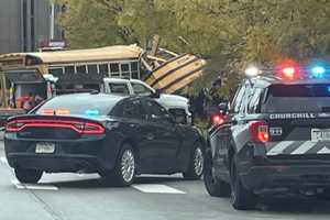 School Bus Sliced In Half By Taco Bell Sign In Pennsylvania