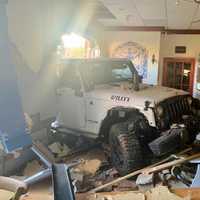 <p>An interior look at the crash scene.</p>