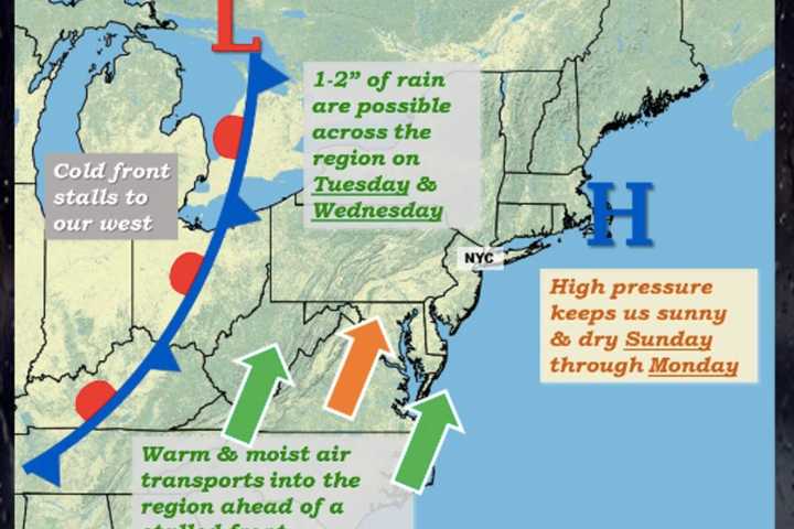 Here's Timing For New Storm System That Could Bring Up To 2 Inches Of Rain To Parts Of Region