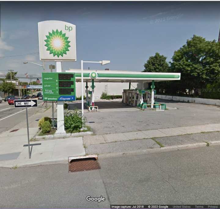 The BP gas station in Mineola.