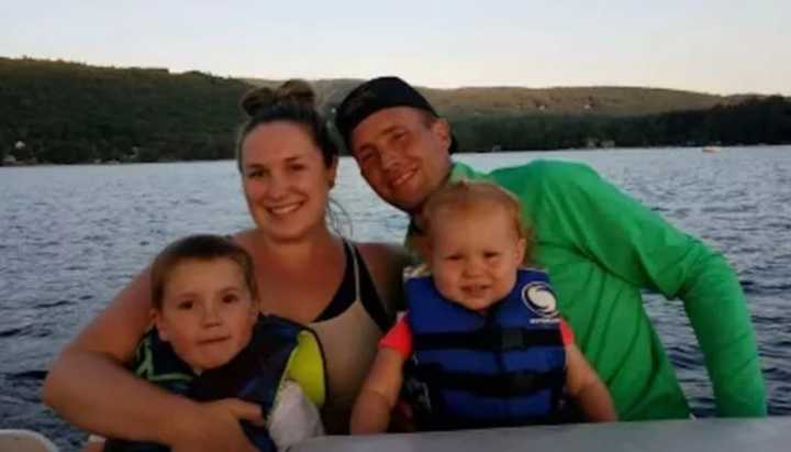 Jeff Dulude, seen here with his partner Kat and two young children, died after suffering a brain aneurysm on Christmas Eve. His loved ones started a GoFundMe to pay for his medical bills and support his partner and children.