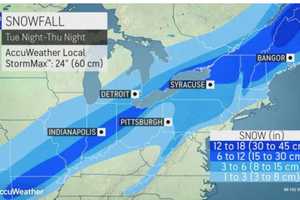 First Projected Snowfall Totals Released For Midweek Storm Taking Aim On Region