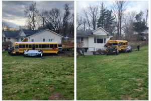 School Bus Driver Faces Host Of Charges After Crash In House Injuring Children In New Hempstead