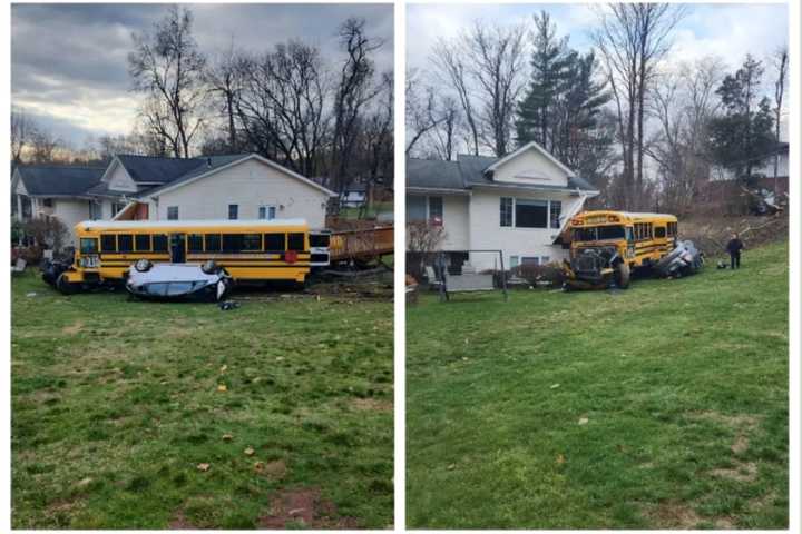 School Bus Driver Faces Host Of Charges After Crash In House Injuring Children In New Hempstead