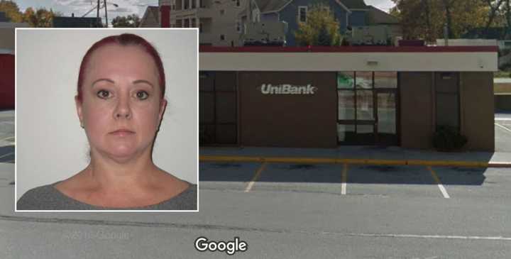 Kimberly Maine is accused of trying to swindle thousands of dollars from the UniBank at 10 Cheney St. earlier this week, police said.