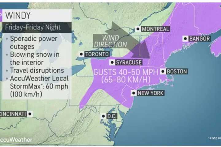 Damaging Wind Gusts Could Cause Power Outages As 'Extremely Dangerous' Arctic Blast Arrives