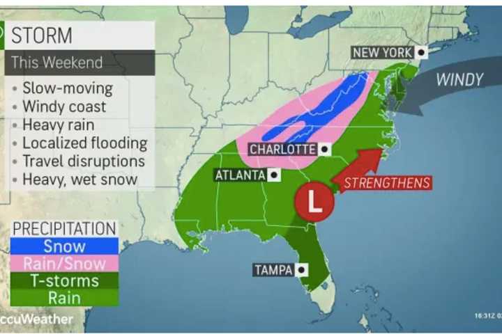 New Projected Track Released For Slow-Moving Weekend Storm