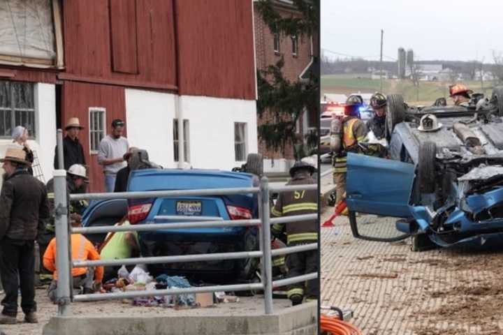 Person Trapped In Flipped Car In Quarryville: Authorities