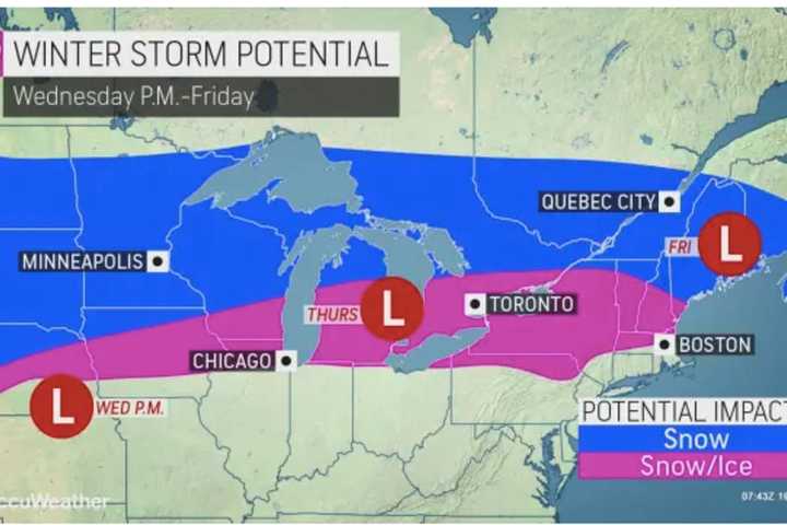 These Areas Could See Snowfall From Potent Storm Headed To Northeast