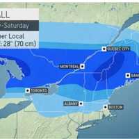 <p>A look at projected snowfall projections for the storm system.</p>