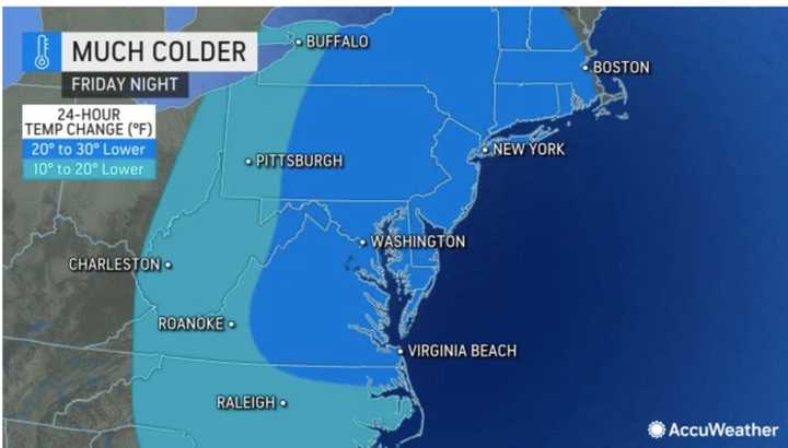 There will be a big drop in temperatures starting later in the day on Friday, Feb. 24.