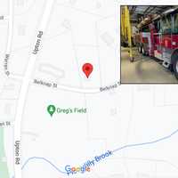 <p>Westborough firefighters battled a house fire on Belknap Street on Monday, April 3.</p>