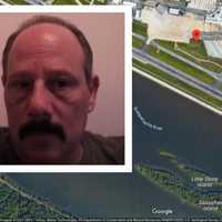 <p>Michael &quot;Mike&quot; Brook and the area of the Susquehanna River where he was found.</p>