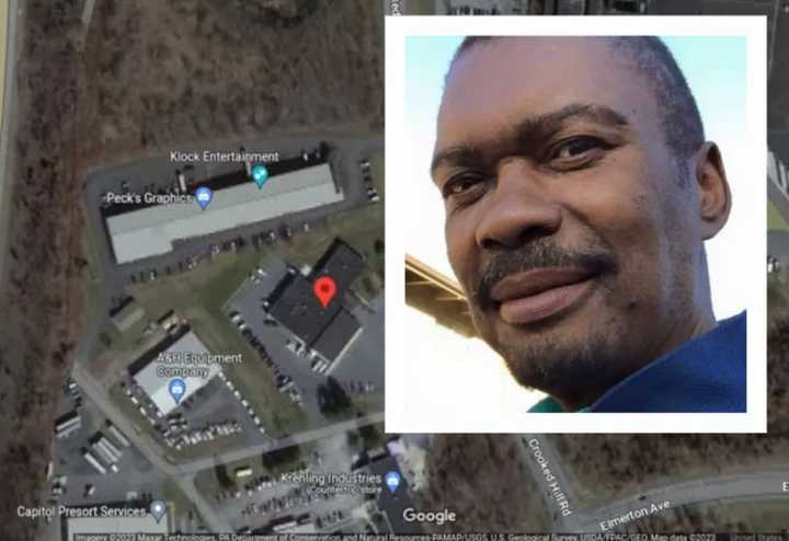 Donald Harris and the area where his remains were found on Crooked Hill Road, Susquehanna Township.